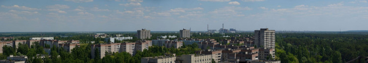 Панорама цветущего города