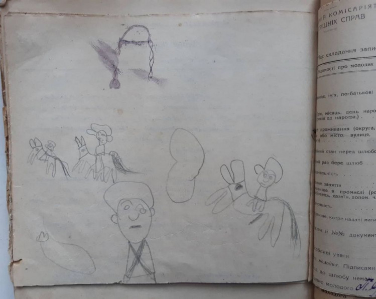 Архивистка нашла детские рисунки