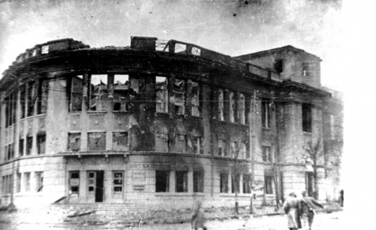 Спалена бібліотека. 1944 рік