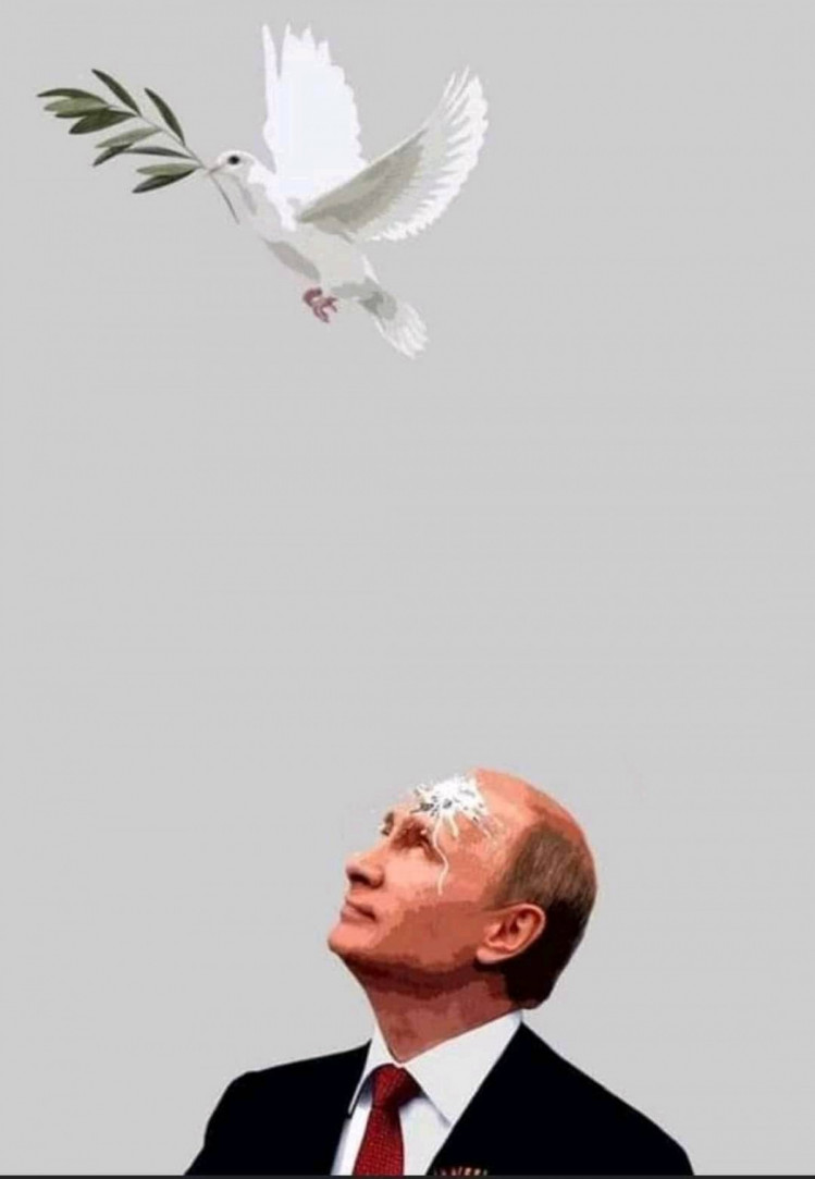 Путин и голубь мира