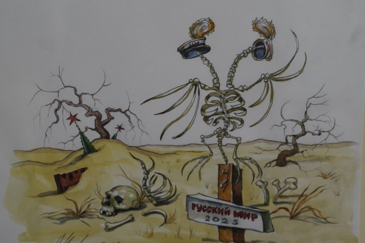 Відкрилася виставка політичної карикатури Олександра Никитюка